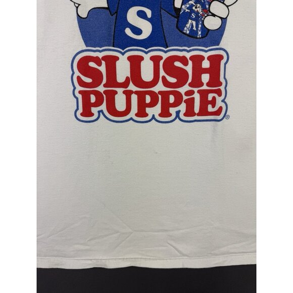 Vintage Y2K Slush Puppie Drink Snack Junk Food Sweet White Shirt Promo XL Rare - Picture 7 of 11